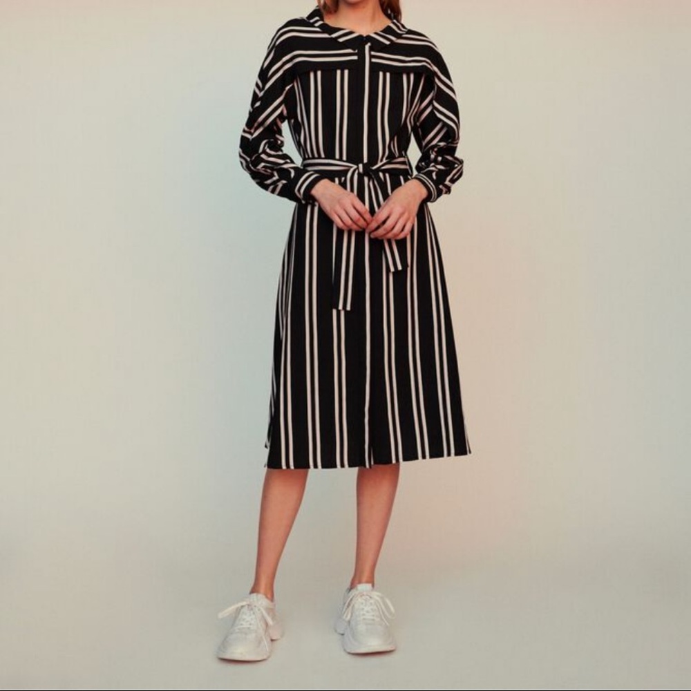 Maje striped shirt dress